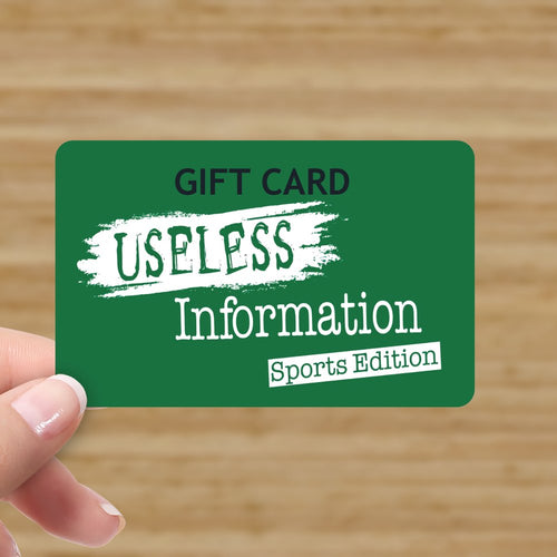 Gift Card ~ USELESS INFORMATION Sports Customized Editions FULLY Customized or Game Box only